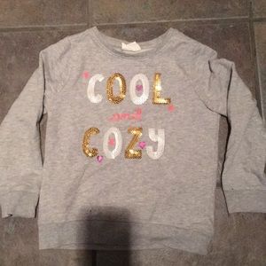 Girl toddler grey sweatshirt